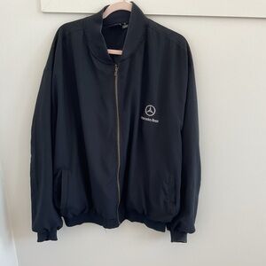 Mercedes Benz black  Bomber Jacket
Size XL